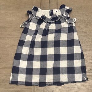Navy and White Gingham Kids Dress